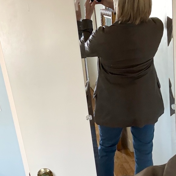 Emporio Armani Taupe Lamb Leather Jacket - Picture 6 of 14